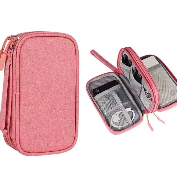 🌺 Travel school make-up electronic bag. Navy - Picture 7 of 8